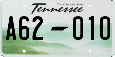 TN license plate A6201O