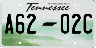 TN license plate A6202C