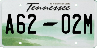 TN license plate A6202M