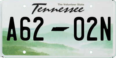 TN license plate A6202N