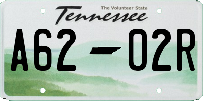 TN license plate A6202R