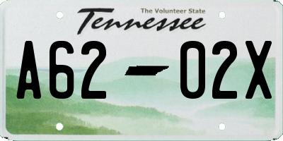 TN license plate A6202X