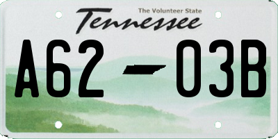 TN license plate A6203B