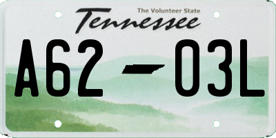 TN license plate A6203L