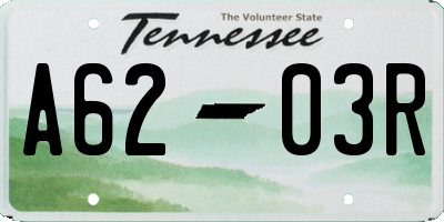 TN license plate A6203R