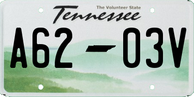 TN license plate A6203V
