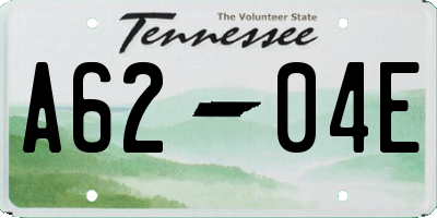 TN license plate A6204E