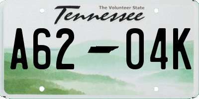 TN license plate A6204K