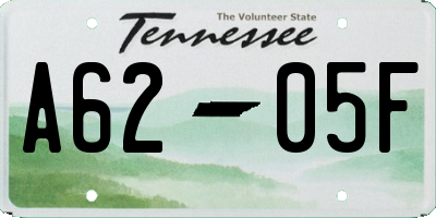 TN license plate A6205F