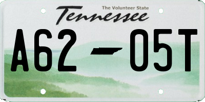 TN license plate A6205T