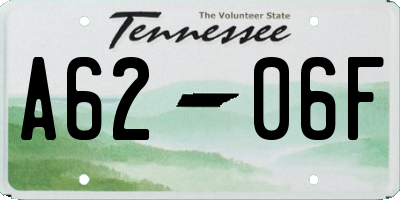 TN license plate A6206F