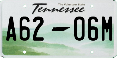 TN license plate A6206M