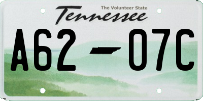 TN license plate A6207C