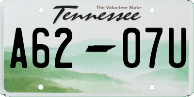TN license plate A6207U