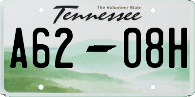 TN license plate A6208H