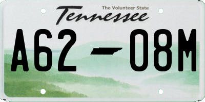 TN license plate A6208M