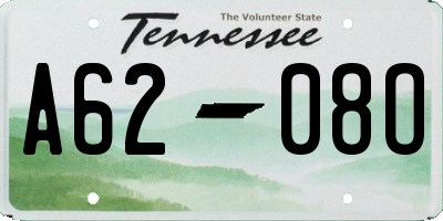 TN license plate A6208O