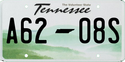 TN license plate A6208S