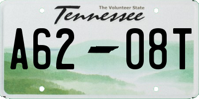 TN license plate A6208T