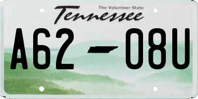 TN license plate A6208U