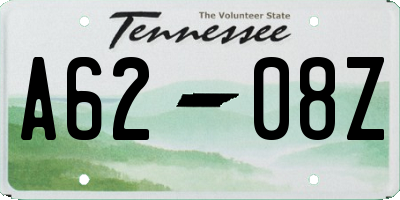 TN license plate A6208Z