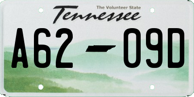 TN license plate A6209D