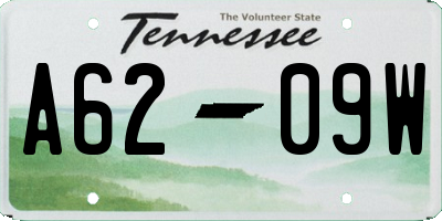 TN license plate A6209W