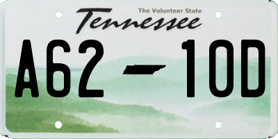 TN license plate A6210D
