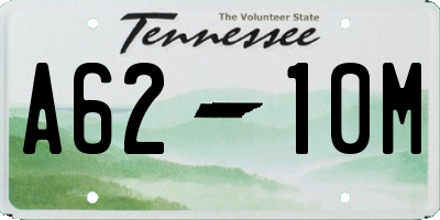 TN license plate A6210M