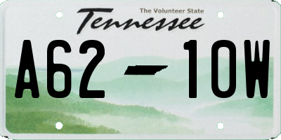 TN license plate A6210W