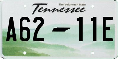 TN license plate A6211E
