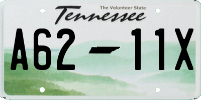 TN license plate A6211X