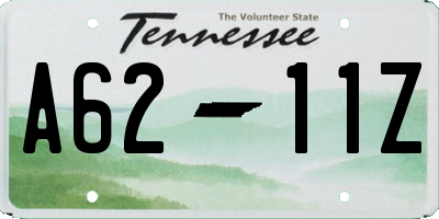 TN license plate A6211Z