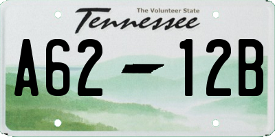 TN license plate A6212B