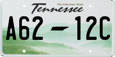 TN license plate A6212C