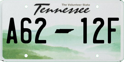 TN license plate A6212F