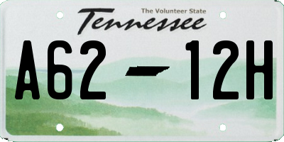 TN license plate A6212H