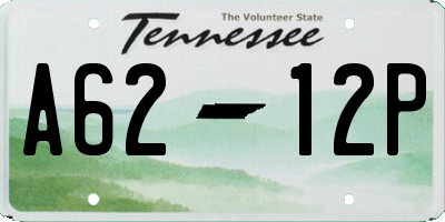 TN license plate A6212P