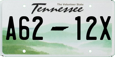 TN license plate A6212X
