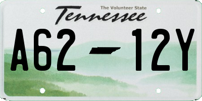 TN license plate A6212Y