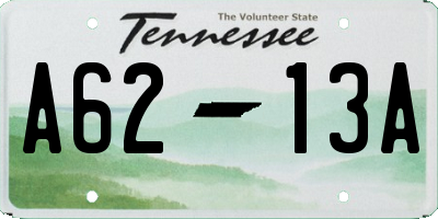 TN license plate A6213A