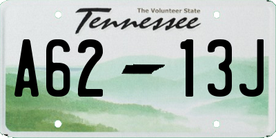 TN license plate A6213J