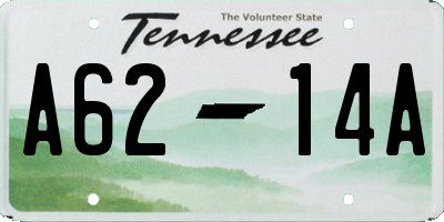TN license plate A6214A