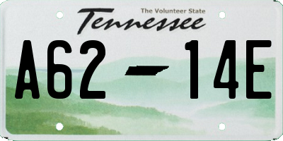 TN license plate A6214E
