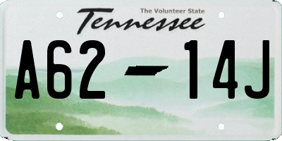 TN license plate A6214J