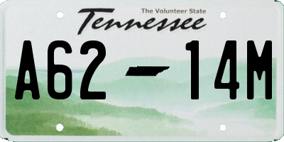 TN license plate A6214M