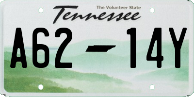 TN license plate A6214Y
