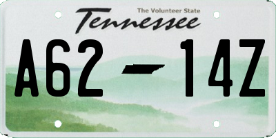 TN license plate A6214Z