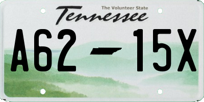 TN license plate A6215X