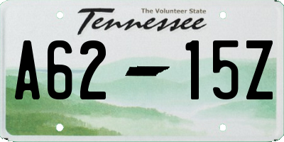 TN license plate A6215Z